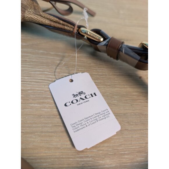 Coach Waist Belt Bag Leather Brown Total Signature Pattern F48740 New NWT Fanny - Picture 7 of 10